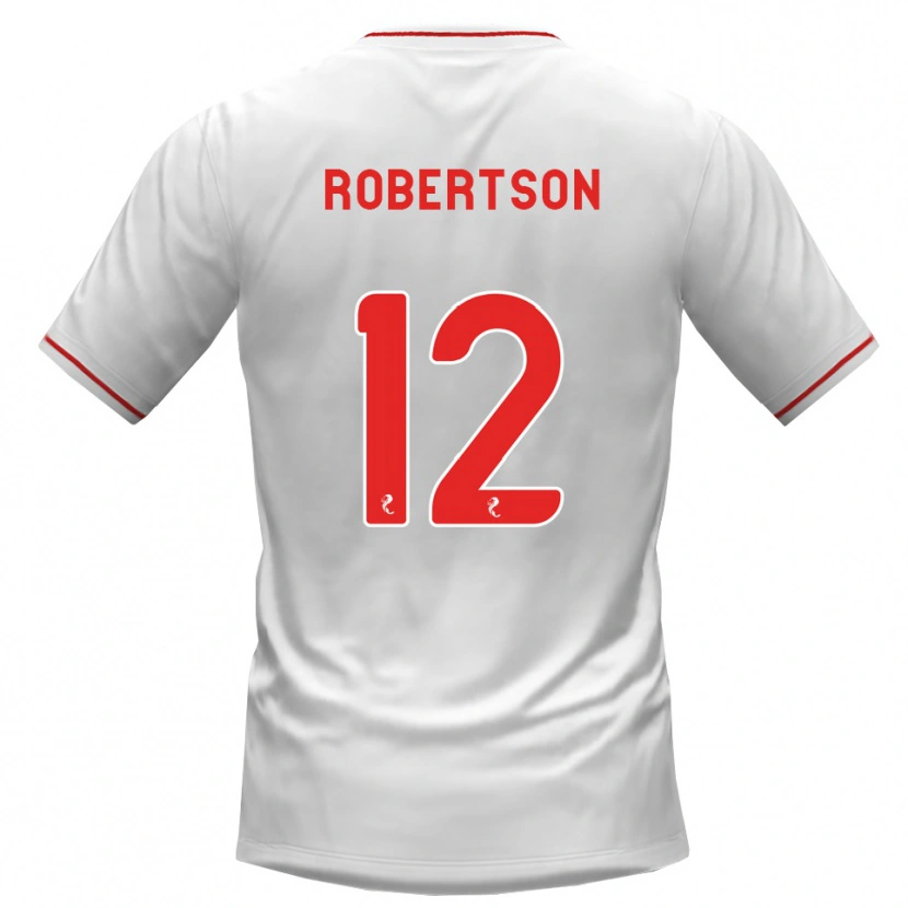Danxen Kinderen Mitchell Robertson #12 Wit Rood Uitshirt Uittenue 2026/27 T-Shirt België