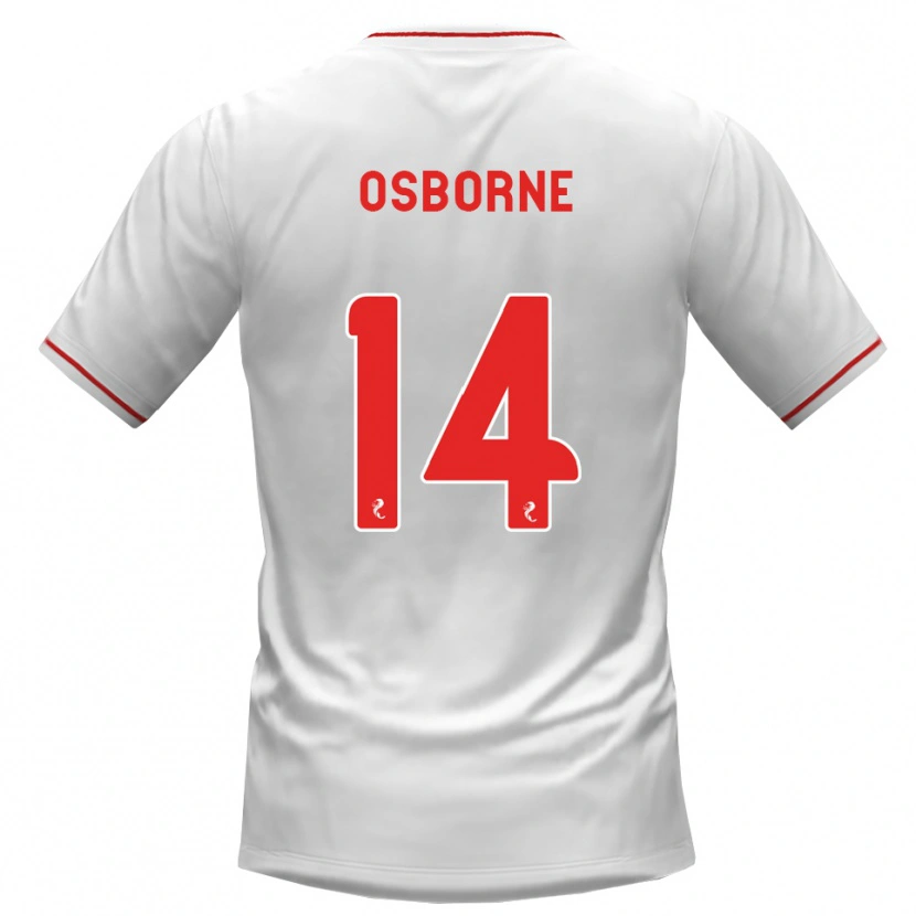 Danxen Kinderen Ellie Osborne #14 Wit Rood Uitshirt Uittenue 2026/27 T-Shirt België