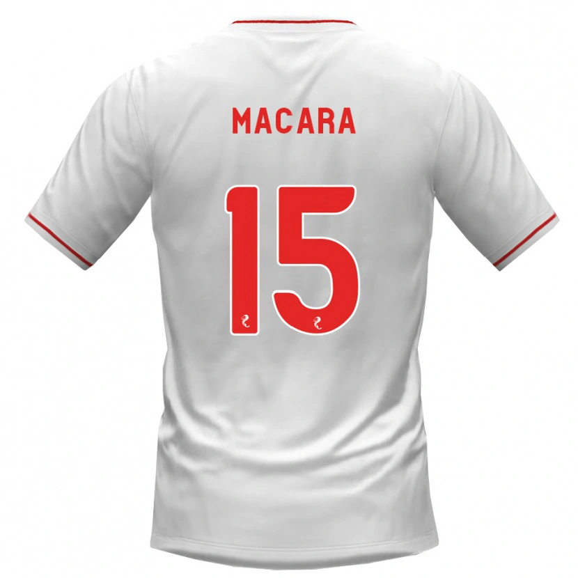 Danxen Kinderen Elise Macara #15 Wit Rood Uitshirt Uittenue 2026/27 T-Shirt België