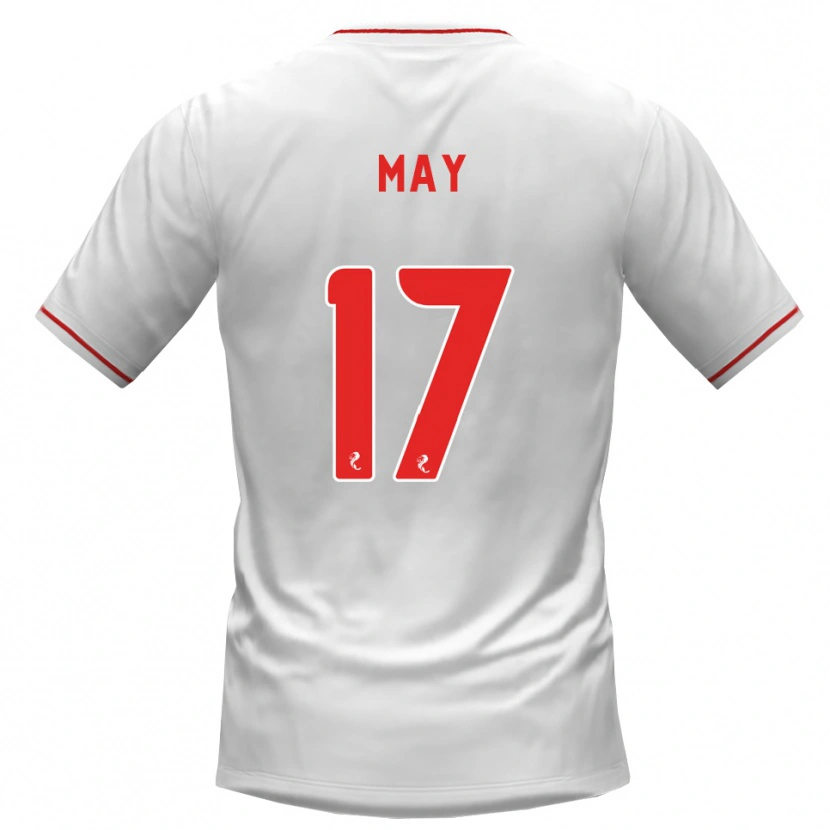 Danxen Kinderen Stevie May #17 Wit Rood Uitshirt Uittenue 2026/27 T-Shirt België