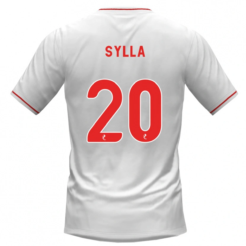 Danxen Kinderen Mohamad Sylla #20 Wit Rood Uitshirt Uittenue 2026/27 T-Shirt België