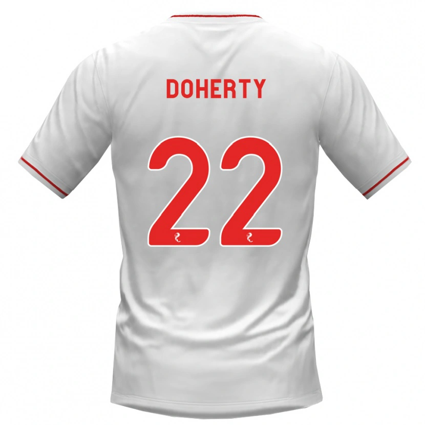Danxen Kinderen Jordan Doherty #22 Wit Rood Uitshirt Uittenue 2026/27 T-Shirt België