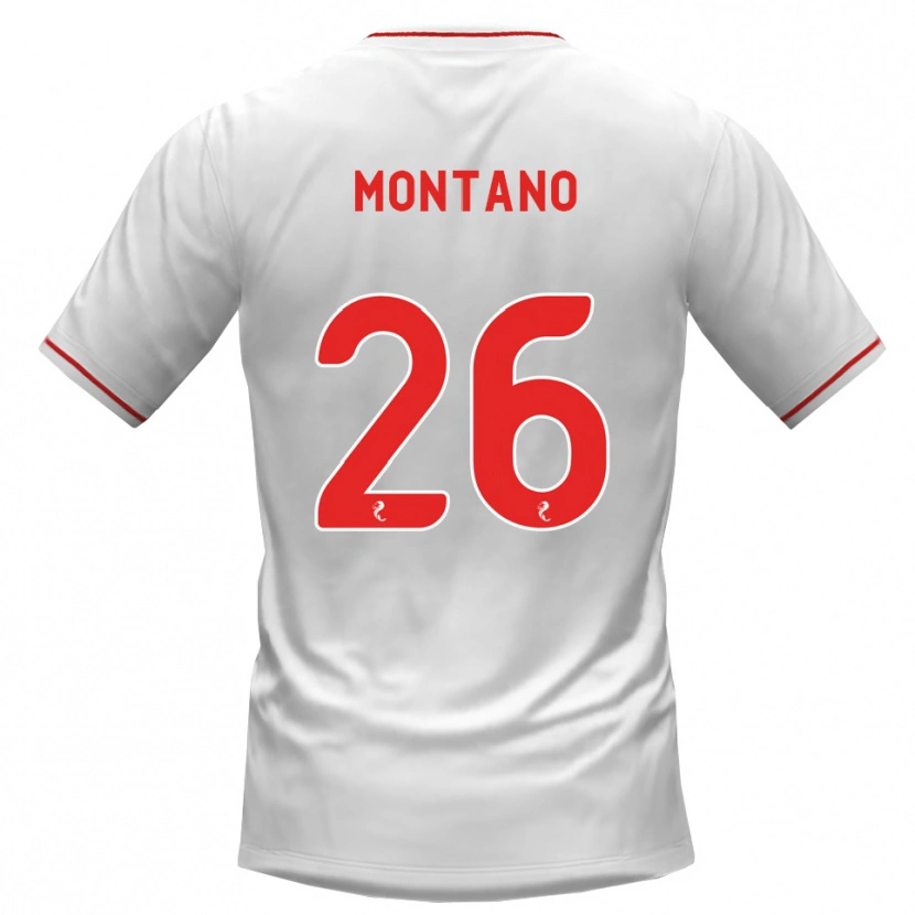 Danxen Kinderen Cristian Montano #26 Wit Rood Uitshirt Uittenue 2026/27 T-Shirt België