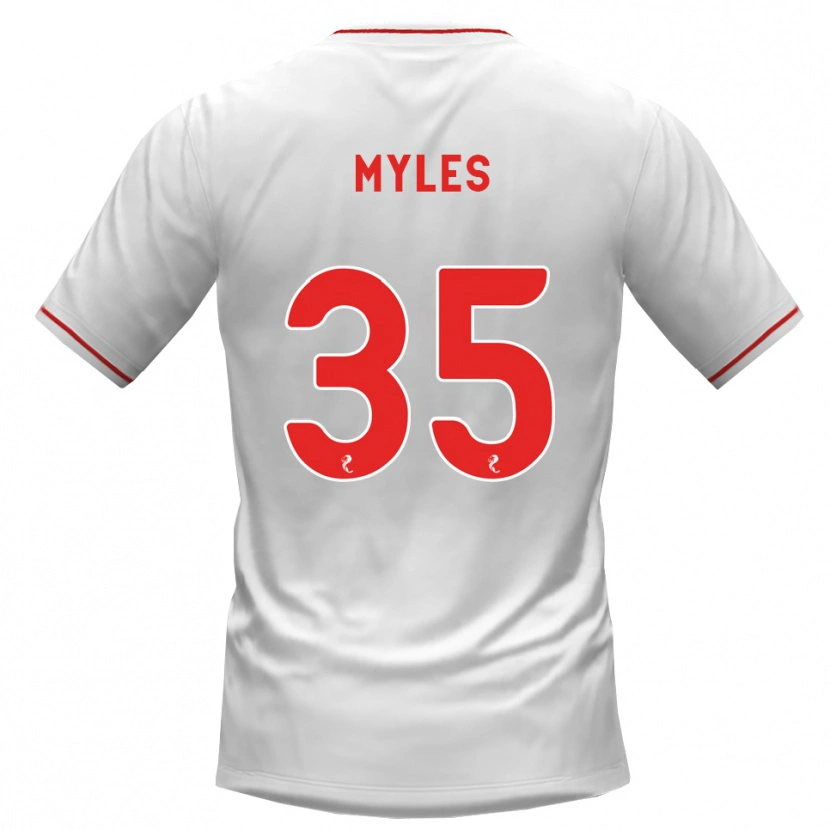 Danxen Kinderen Evan Myles #35 Wit Rood Uitshirt Uittenue 2026/27 T-Shirt België