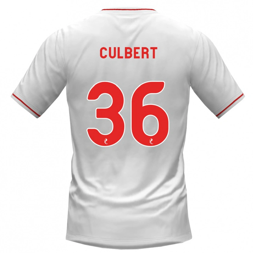 Danxen Kinderen Sam Culbert #36 Wit Rood Uitshirt Uittenue 2026/27 T-Shirt België