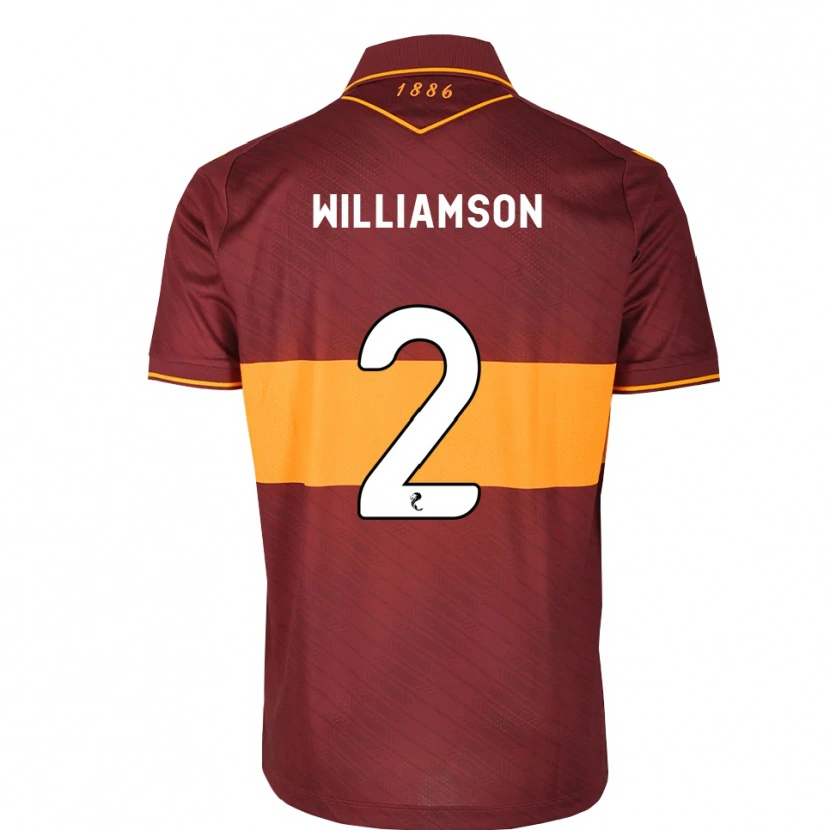 Danxen Kinderen Scott Williamson #2 Oranje Kastanjebruin Uitshirt Uittenue 2026/27 T-Shirt België