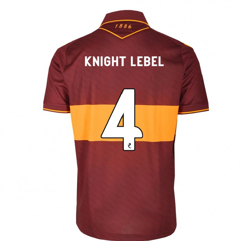 Danxen Kinderen Jamie Knight-Lebel #4 Oranje Kastanjebruin Uitshirt Uittenue 2026/27 T-Shirt België