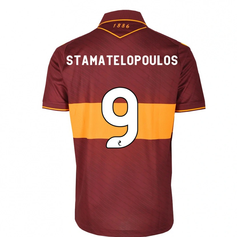 Danxen Kinderen Apostolos Stamatelopoulos #9 Oranje Kastanjebruin Uitshirt Uittenue 2026/27 T-Shirt België
