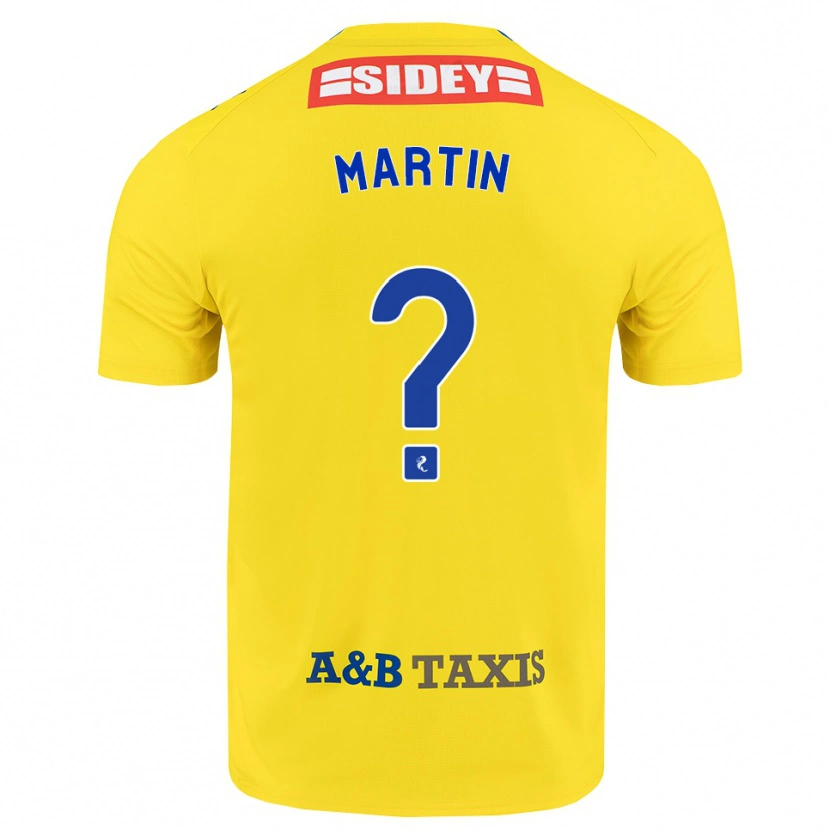 Danxen Kinderen Ethan Martin #0 Geel Blauw Zwart Uitshirt Uittenue 2026/27 T-Shirt België