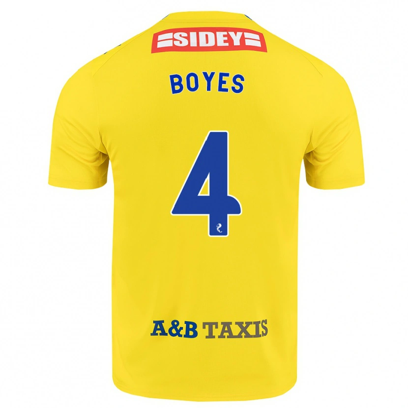 Danxen Kinderen Morgan Boyes #4 Geel Blauw Zwart Uitshirt Uittenue 2026/27 T-Shirt België