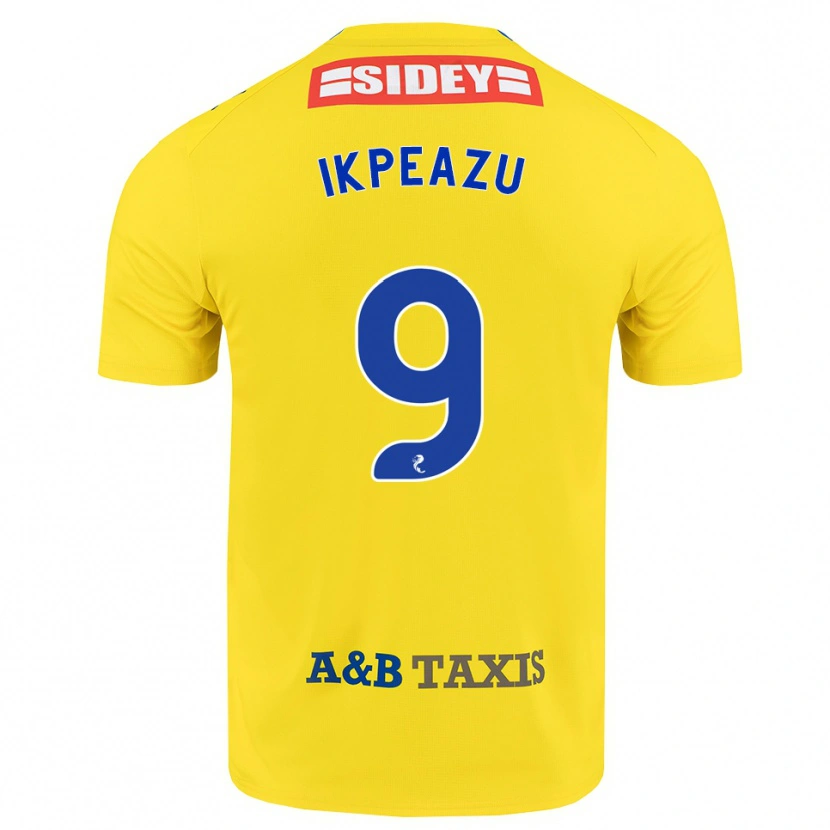 Danxen Kinderen Uche Ikpeazu #9 Geel Blauw Zwart Uitshirt Uittenue 2026/27 T-Shirt België