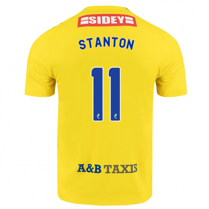 Danxen Kinderen Sam Stanton #11 Geel Blauw Zwart Uitshirt Uittenue 2026/27 T-Shirt België