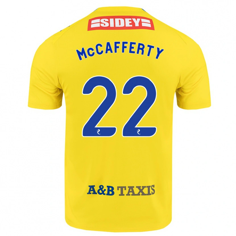 Danxen Kinderen Eirinn Mccafferty #22 Geel Blauw Zwart Uitshirt Uittenue 2026/27 T-Shirt België