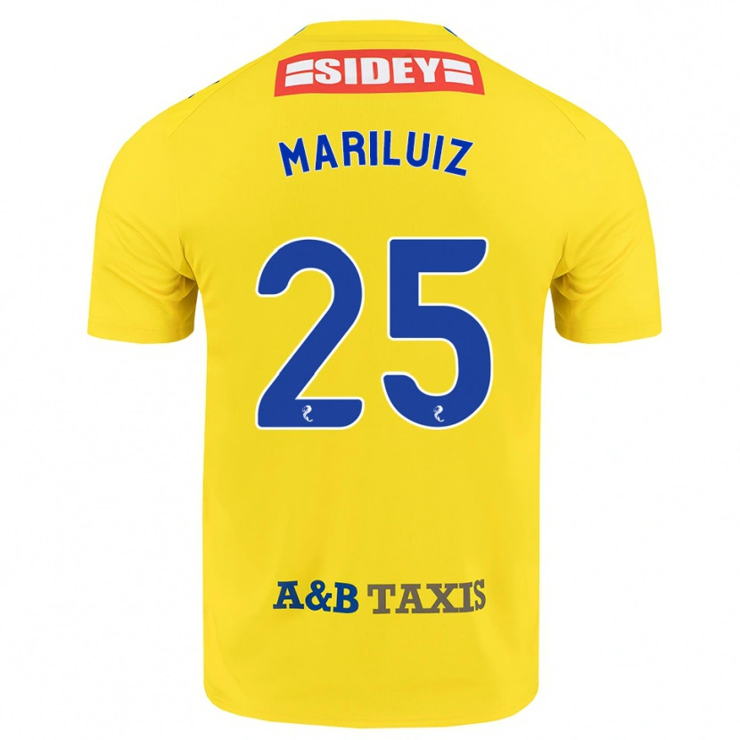 Danxen Kinderen Mariluiz Sanchez #25 Geel Blauw Zwart Uitshirt Uittenue 2026/27 T-Shirt België