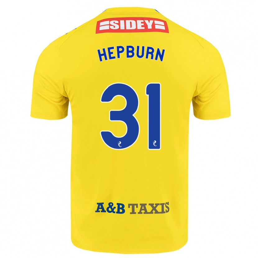 Danxen Kinderen Craig Hepburn #31 Geel Blauw Zwart Uitshirt Uittenue 2026/27 T-Shirt België