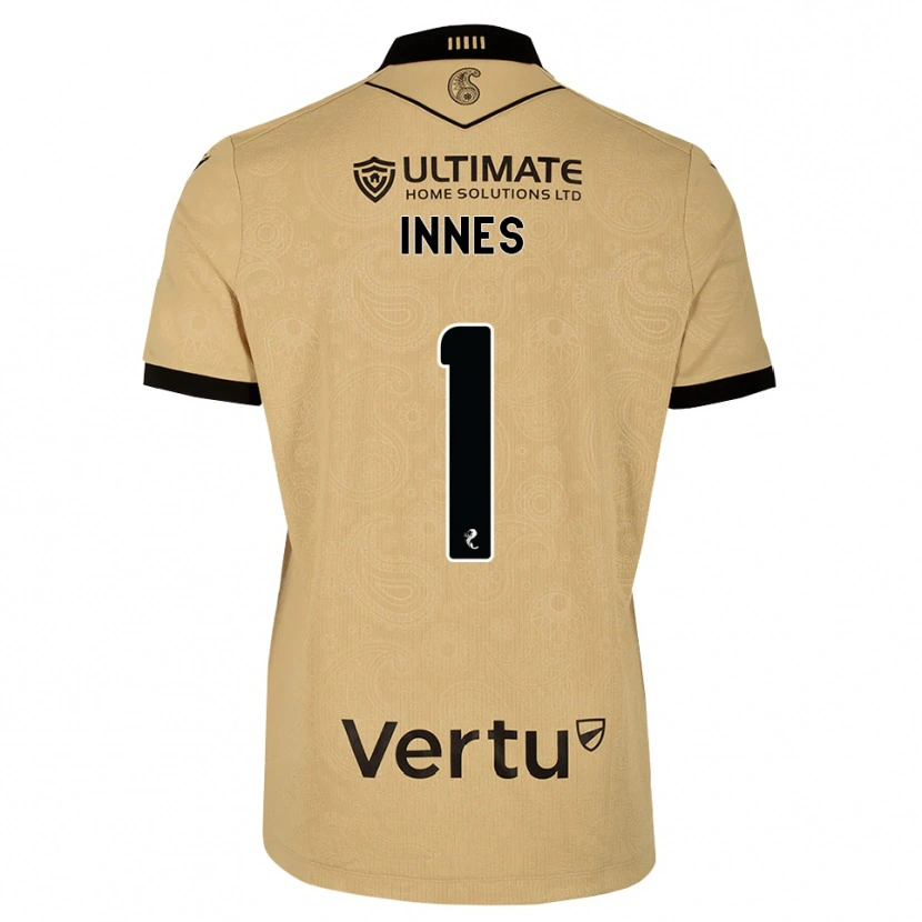 Danxen Kinderen Charlie Innes #1 Burlywood Zwart Uitshirt Uittenue 2026/27 T-Shirt België