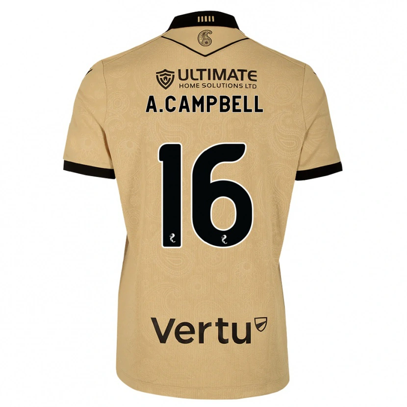 Danxen Kinderen Allan Campbell #16 Burlywood Zwart Uitshirt Uittenue 2026/27 T-Shirt België