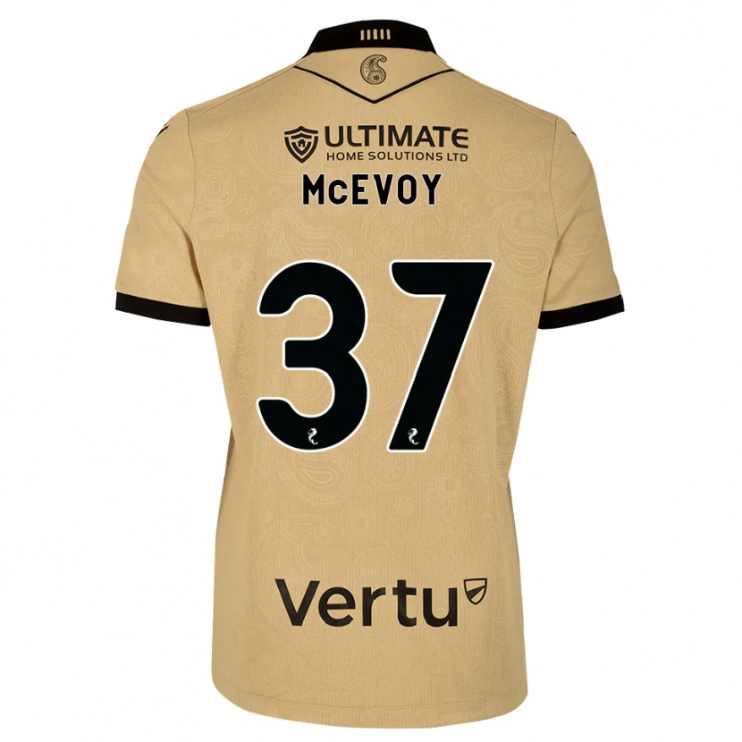 Danxen Kinderen Carrick Mcevoy #37 Burlywood Zwart Uitshirt Uittenue 2026/27 T-Shirt België