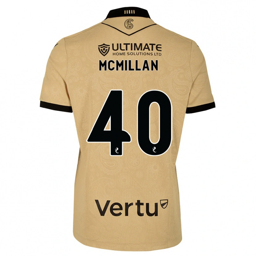 Danxen Kinderen Caiden Mcmillan #40 Burlywood Zwart Uitshirt Uittenue 2026/27 T-Shirt België