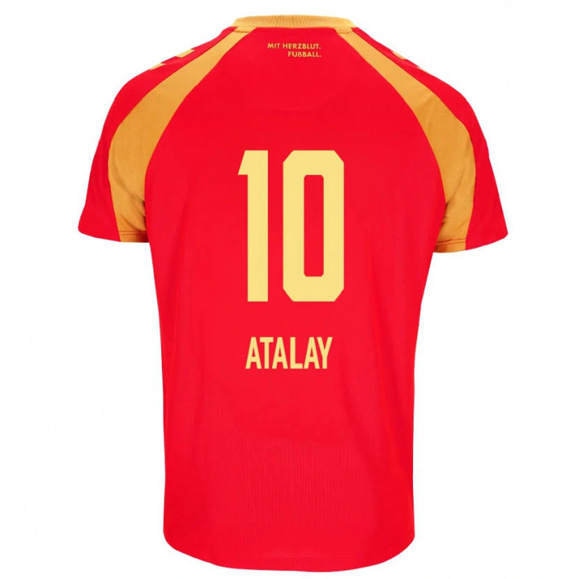 Danxen Kinderen Ibrahim Atalay #10 Rood Oranje Zwart Uitshirt Uittenue 2026/27 T-Shirt België
