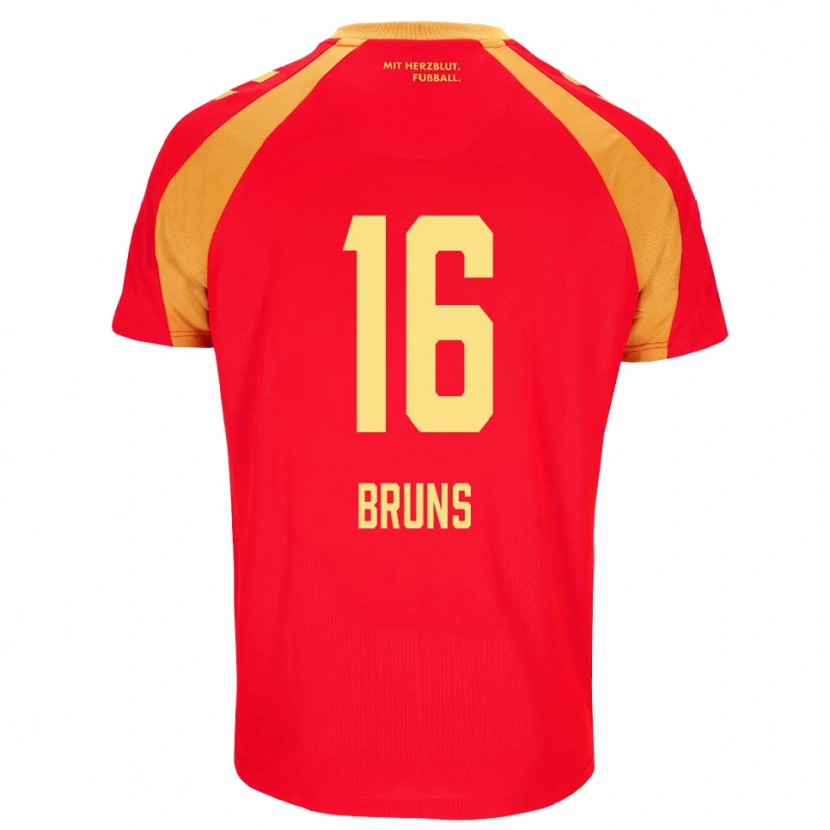 Danxen Kinderen Tom Bruns #16 Rood Oranje Zwart Uitshirt Uittenue 2026/27 T-Shirt België