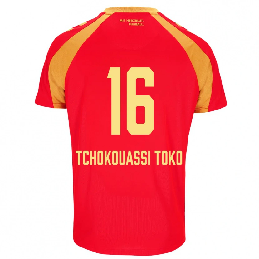 Danxen Kinderen Daryl Tchokouassi Toko #16 Rood Oranje Zwart Uitshirt Uittenue 2026/27 T-Shirt België