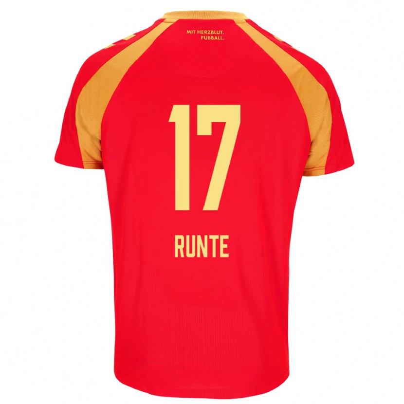 Danxen Kinderen Marlon Runte #17 Rood Oranje Zwart Uitshirt Uittenue 2026/27 T-Shirt België