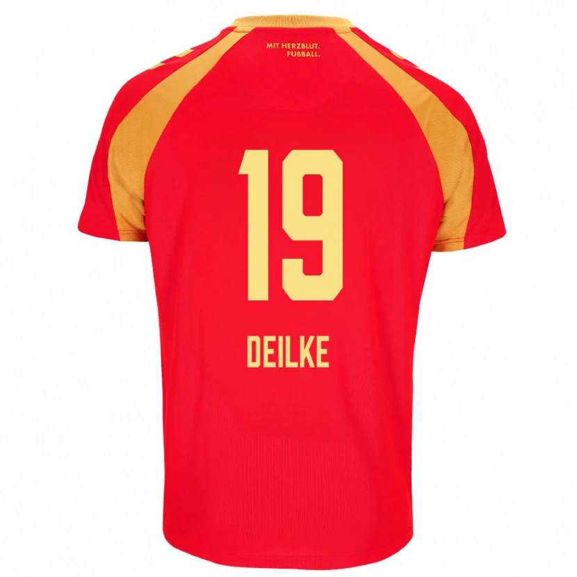Danxen Kinderen Flemming Deilke #19 Rood Oranje Zwart Uitshirt Uittenue 2026/27 T-Shirt België