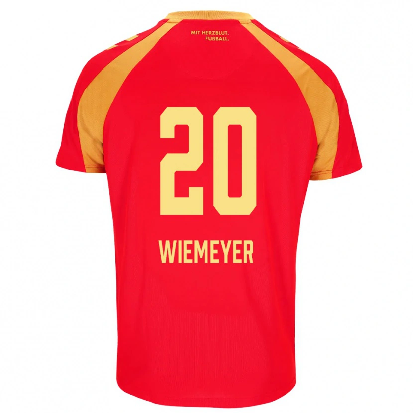 Danxen Kinderen Felix Wiemeyer #20 Rood Oranje Zwart Uitshirt Uittenue 2026/27 T-Shirt België
