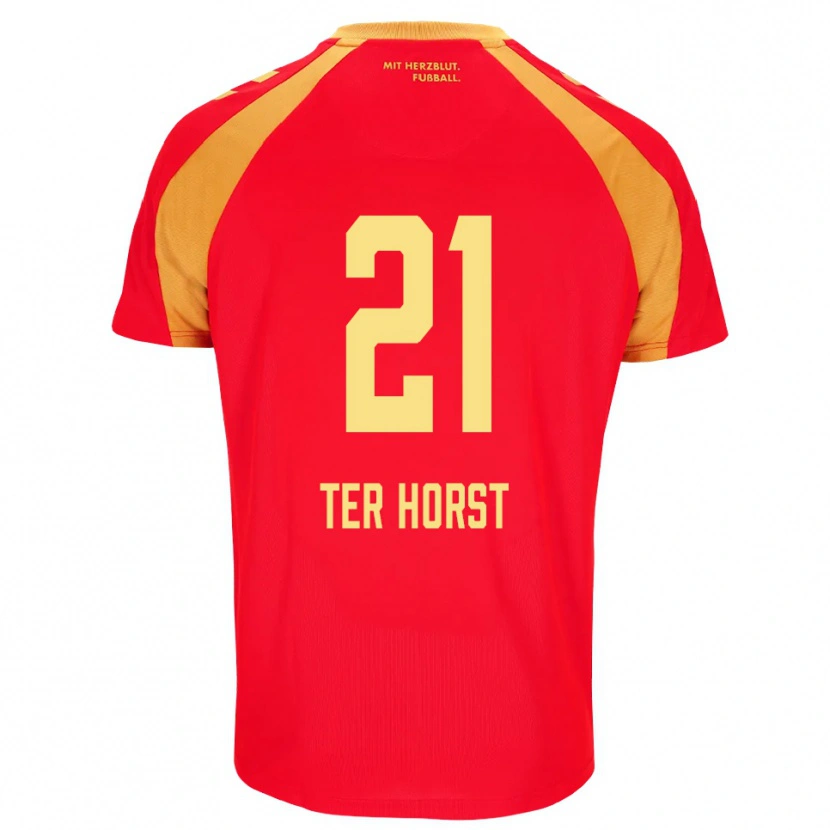 Danxen Kinderen Jano Ter Horst #21 Rood Oranje Zwart Uitshirt Uittenue 2026/27 T-Shirt België