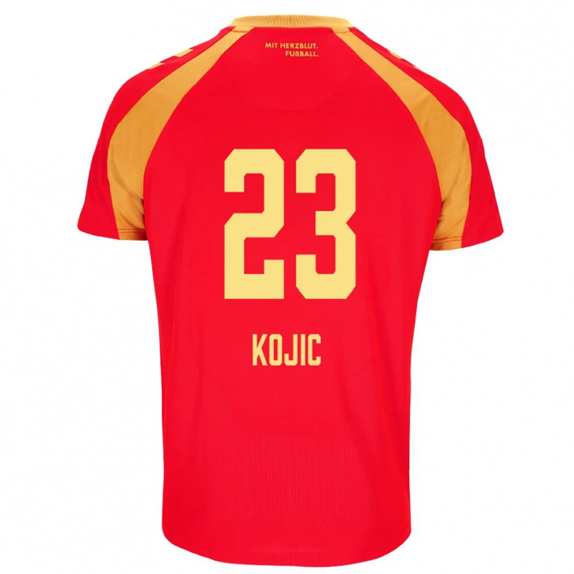Danxen Kinderen Stanko Kojic #23 Rood Oranje Zwart Uitshirt Uittenue 2026/27 T-Shirt België