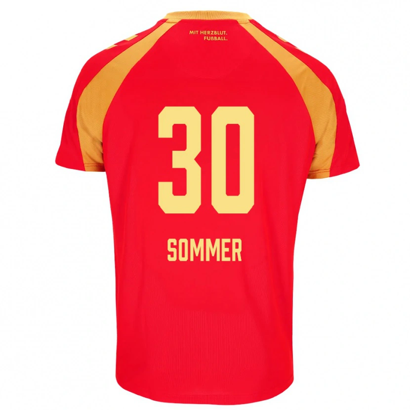 Danxen Kinderen Konstantin Sommer #30 Rood Oranje Zwart Uitshirt Uittenue 2026/27 T-Shirt België