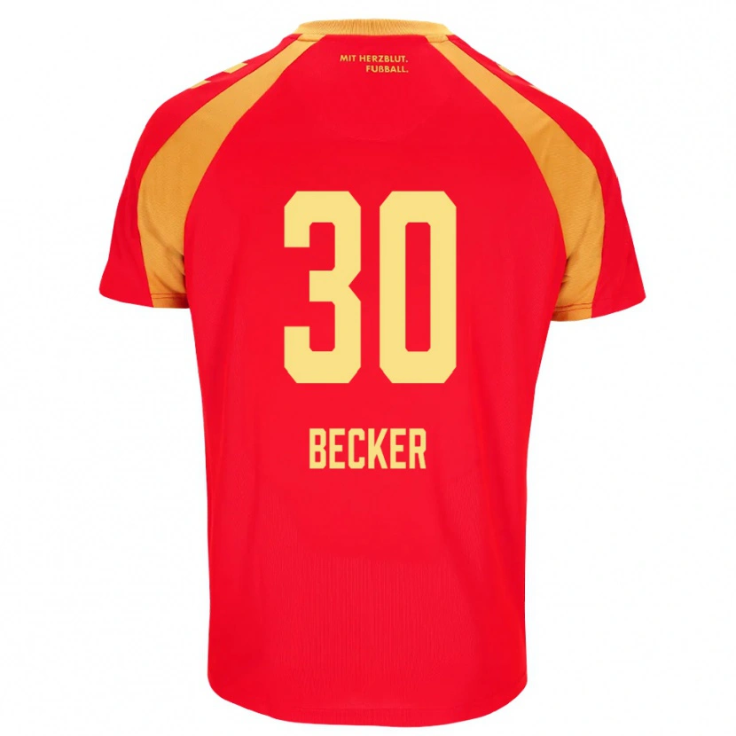 Danxen Kinderen Mark Becker #30 Rood Oranje Zwart Uitshirt Uittenue 2026/27 T-Shirt België