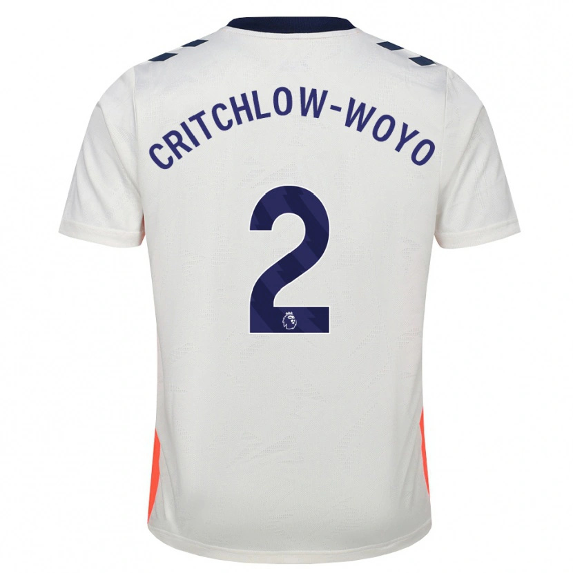 Danxen Kinderen Tionne Critchlow-Woyo #2 Wit Oranje Koninklijk Blauw Uitshirt Uittenue 2026/27 T-Shirt België