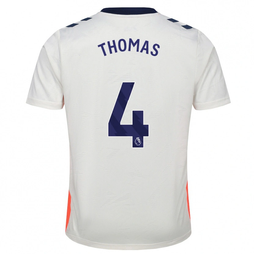 Danxen Kinderen Bobby Thomas #4 Wit Oranje Koninklijk Blauw Uitshirt Uittenue 2026/27 T-Shirt België