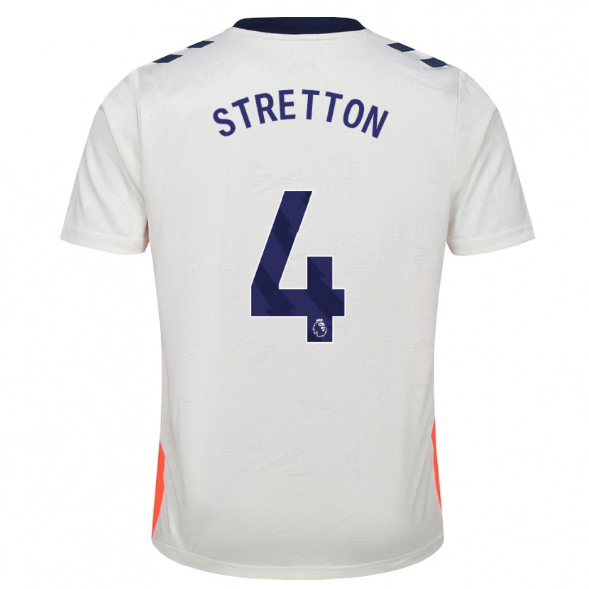 Danxen Kinderen Mackenzie Stretton #4 Wit Oranje Koninklijk Blauw Uitshirt Uittenue 2026/27 T-Shirt België