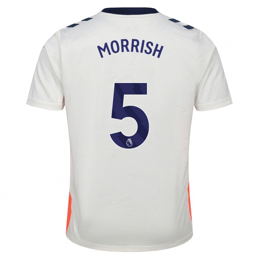 Danxen Kinderen Rhys Morrish #5 Wit Oranje Koninklijk Blauw Uitshirt Uittenue 2026/27 T-Shirt België