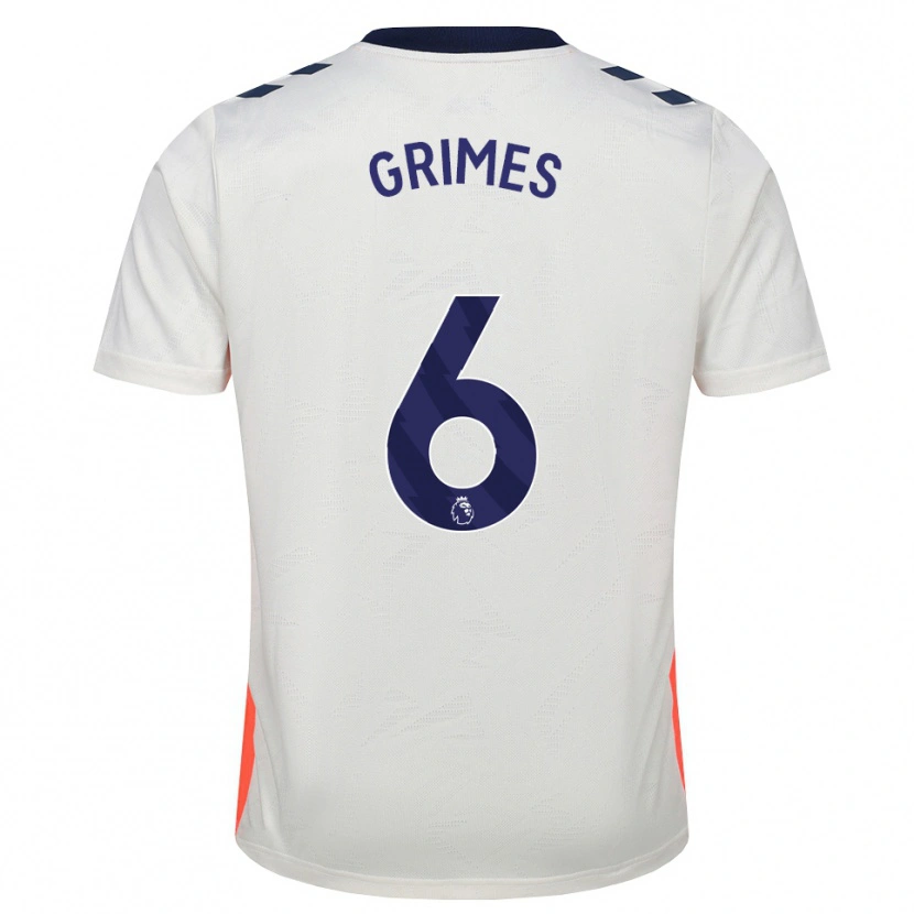 Danxen Kinderen Matt Grimes #6 Wit Oranje Koninklijk Blauw Uitshirt Uittenue 2026/27 T-Shirt België