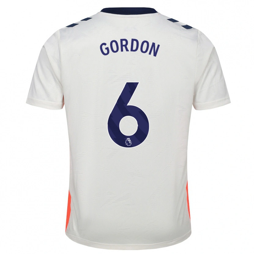 Danxen Kinderen Joshua Gordon #6 Wit Oranje Koninklijk Blauw Uitshirt Uittenue 2026/27 T-Shirt België