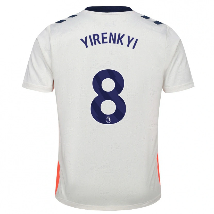 Danxen Kinderen Caleb Yirenkyi #8 Wit Oranje Koninklijk Blauw Uitshirt Uittenue 2026/27 T-Shirt België