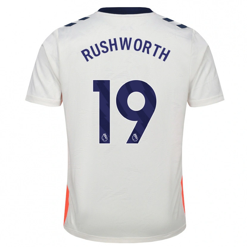 Danxen Kinderen Carl Rushworth #19 Wit Oranje Koninklijk Blauw Uitshirt Uittenue 2026/27 T-Shirt België