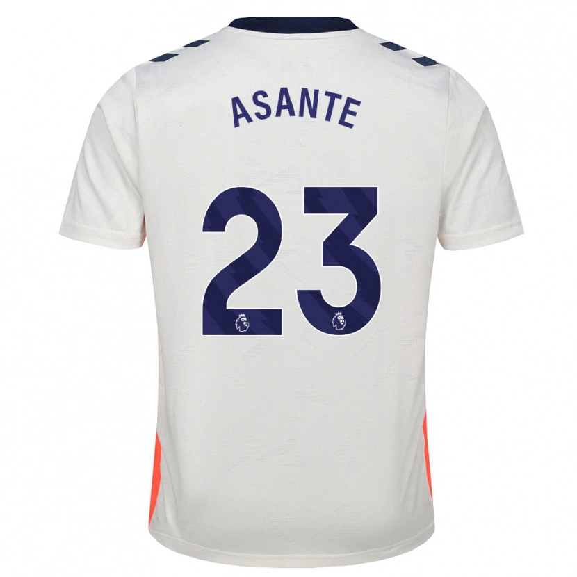 Danxen Kinderen Brandon Thomas-Asante #23 Wit Oranje Koninklijk Blauw Uitshirt Uittenue 2026/27 T-Shirt België