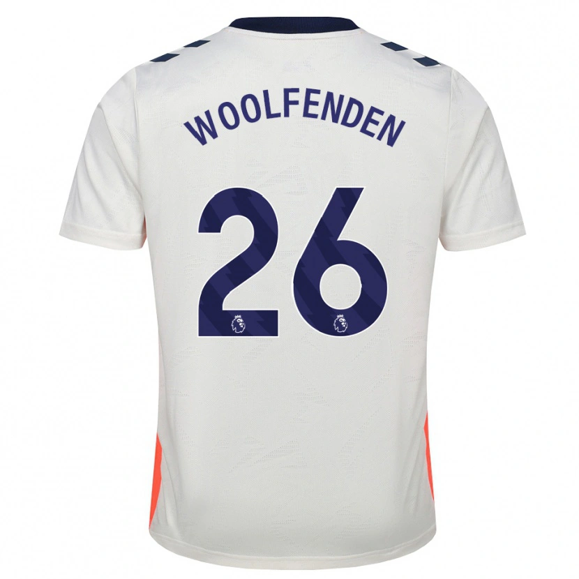 Danxen Kinderen Luke Woolfenden #26 Wit Oranje Koninklijk Blauw Uitshirt Uittenue 2026/27 T-Shirt België