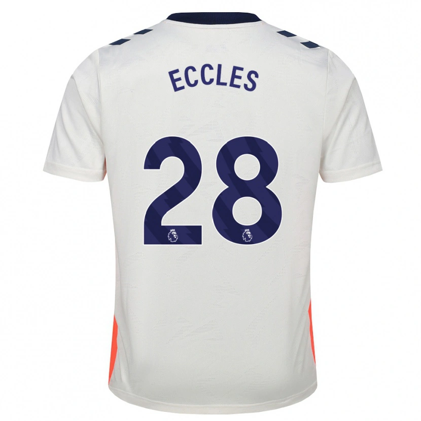 Danxen Kinderen Josh Eccles #28 Wit Oranje Koninklijk Blauw Uitshirt Uittenue 2026/27 T-Shirt België
