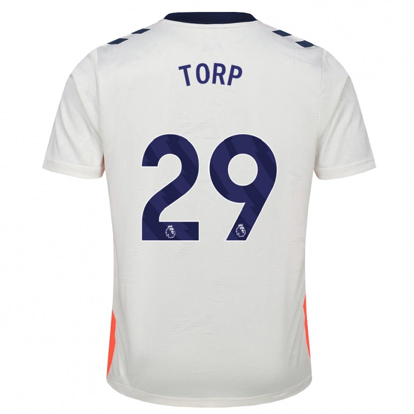 Danxen Kinderen Victor Torp #29 Wit Oranje Koninklijk Blauw Uitshirt Uittenue 2026/27 T-Shirt België