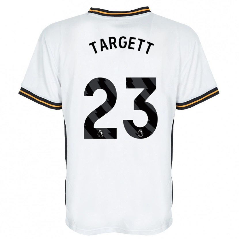 Danxen Kinderen Matt Targett #23 Wit Oranje Zwart Uitshirt Uittenue 2026/27 T-Shirt België