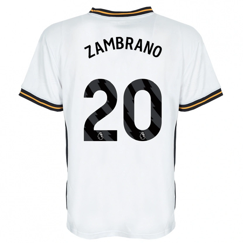Danxen Kinderen Óscar Zambrano #20 Wit Oranje Zwart Uitshirt Uittenue 2026/27 T-Shirt België