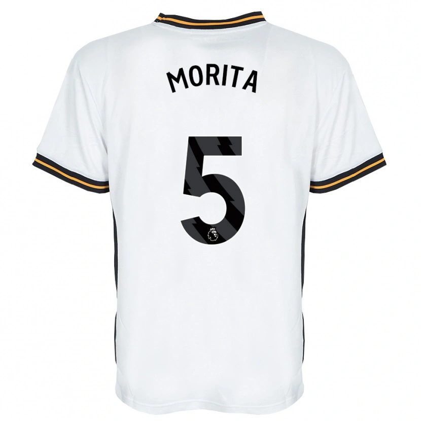 Danxen Kinderen Hidemasa Morita #5 Wit Oranje Zwart Uitshirt Uittenue 2026/27 T-Shirt België