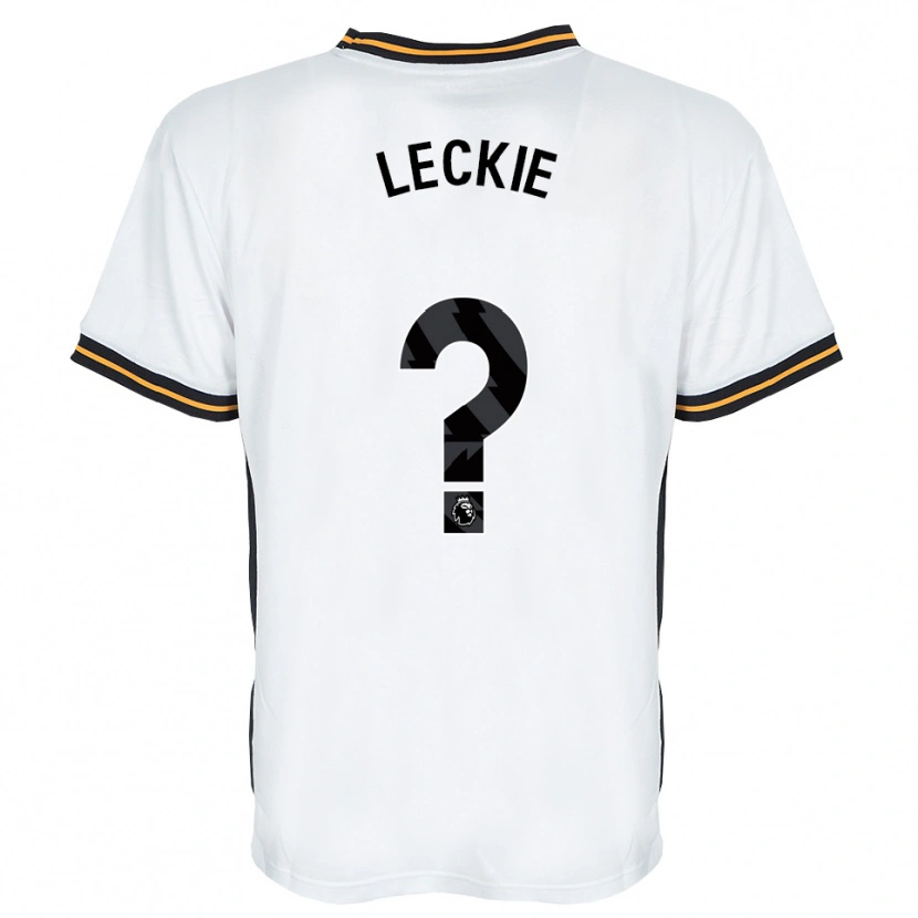 Danxen Kinderen Jack Leckie #0 Wit Oranje Zwart Uitshirt Uittenue 2026/27 T-Shirt België