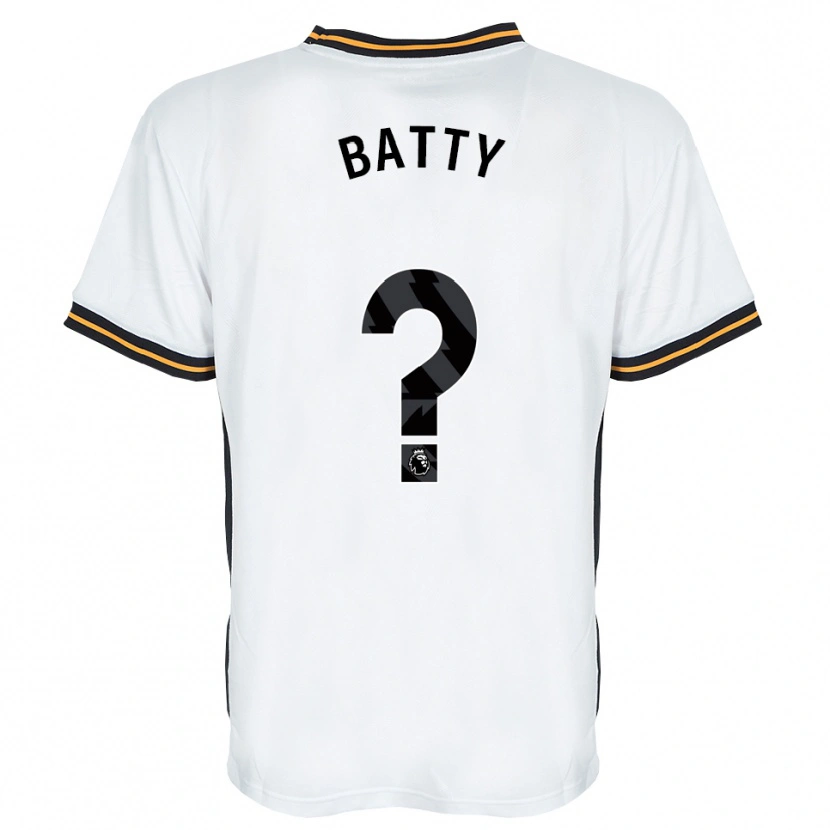 Danxen Kinderen Joe Batty #0 Wit Oranje Zwart Uitshirt Uittenue 2026/27 T-Shirt België